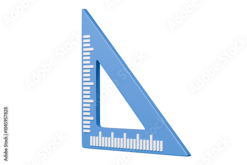 Canvas-taulu 3d Triangle Ruler length tool school icon symbol