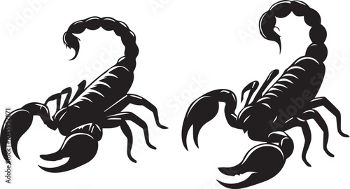 Scorpion silhouette vector EPS  SET