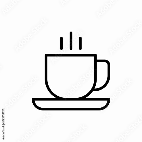 cup hot tea coffee icon sign vector