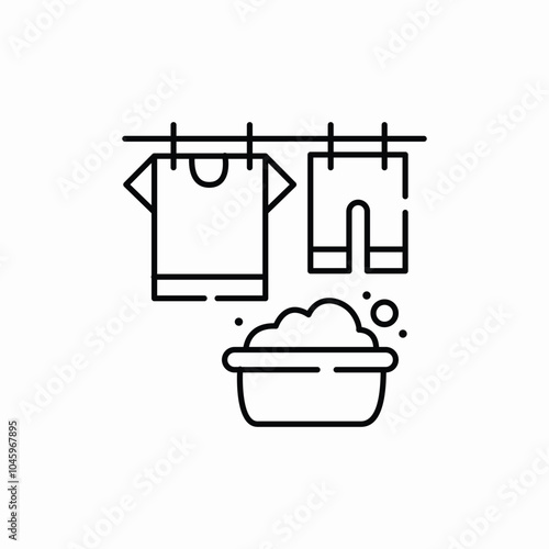 laundry basin foam icon sign vector