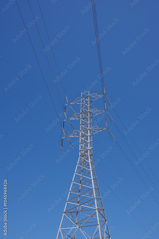 Electricity tower and power lines Electricity tower and power lines