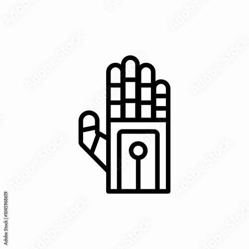 robot hand icon sign vector