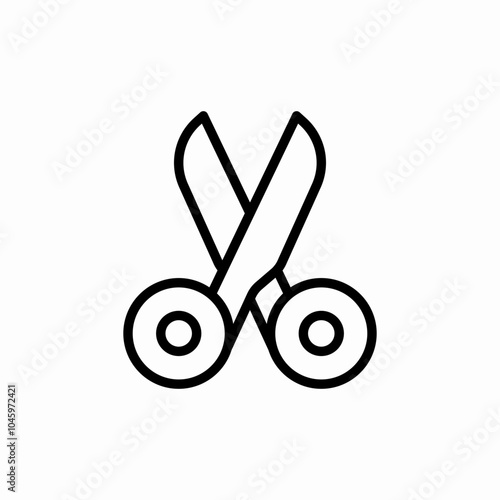 scissors cut icon sign vector