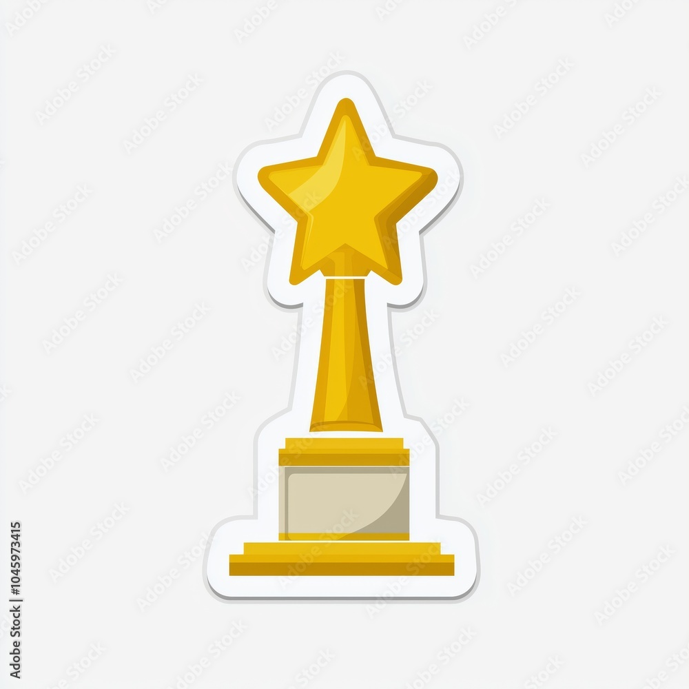 A striking golden trophy symbolizing success and recognition A striking golden trophy symbolizing success and recognition
