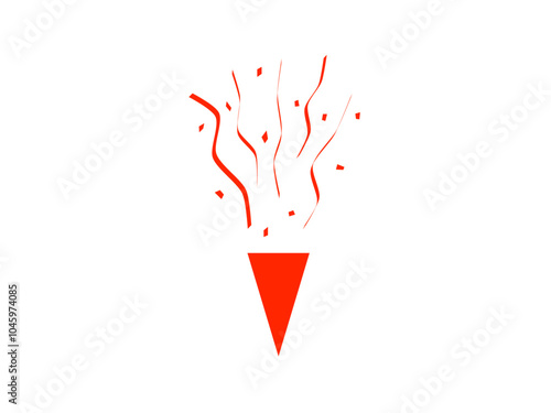 フラットパーティークラッカーマーク：赤