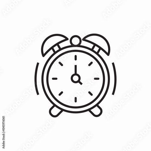 alarm clock icon sign vector