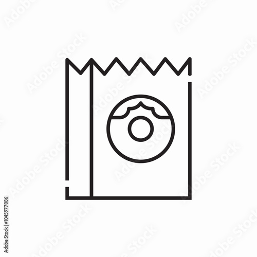 donut packet icon sign vector