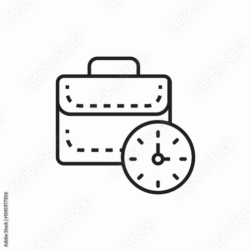 working time icon sign vector