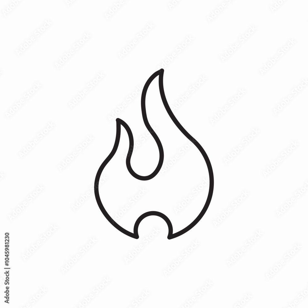 hot fire flame icon sign vector hot fire flame icon sign vector