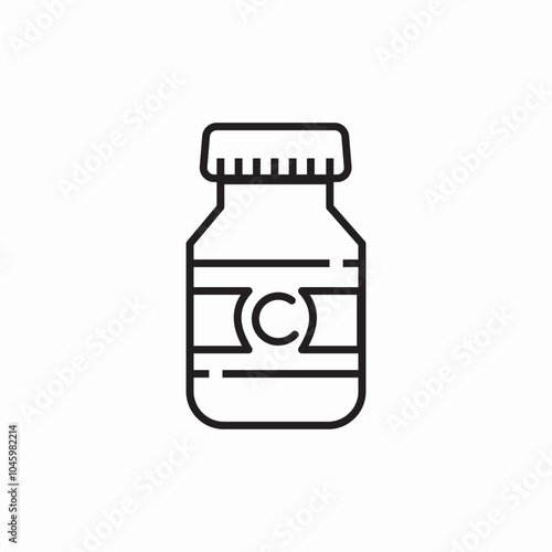pills jar medicines icon sign vector