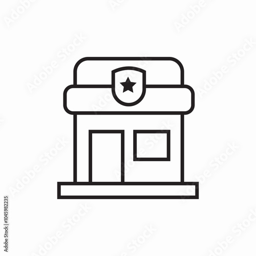 police station icon sign vector