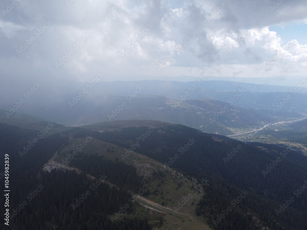 aerial view of the Ilgaz mountain aerial view of the Ilgaz mountain