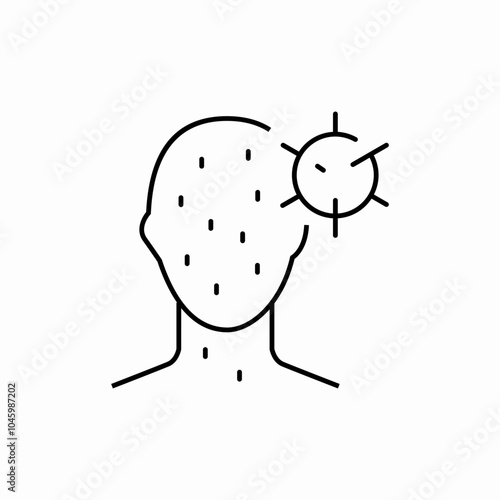allergy skin icon sign vector