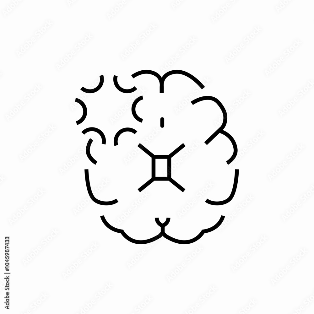 Fototapeta premium brain idea icon sign vector