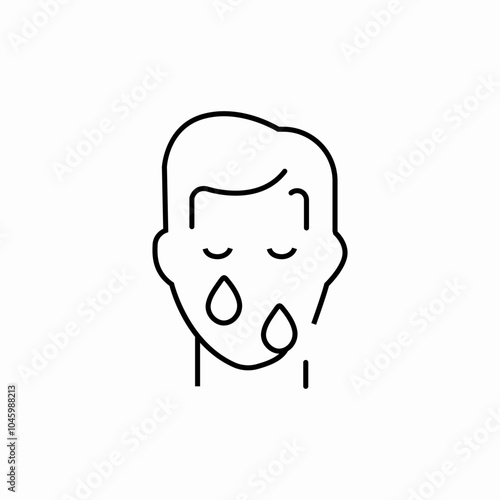 fragile boy icon sign vector
