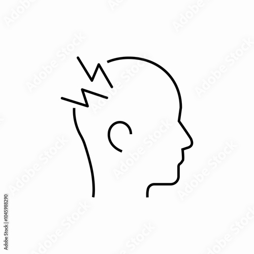 headache related icon sign vector