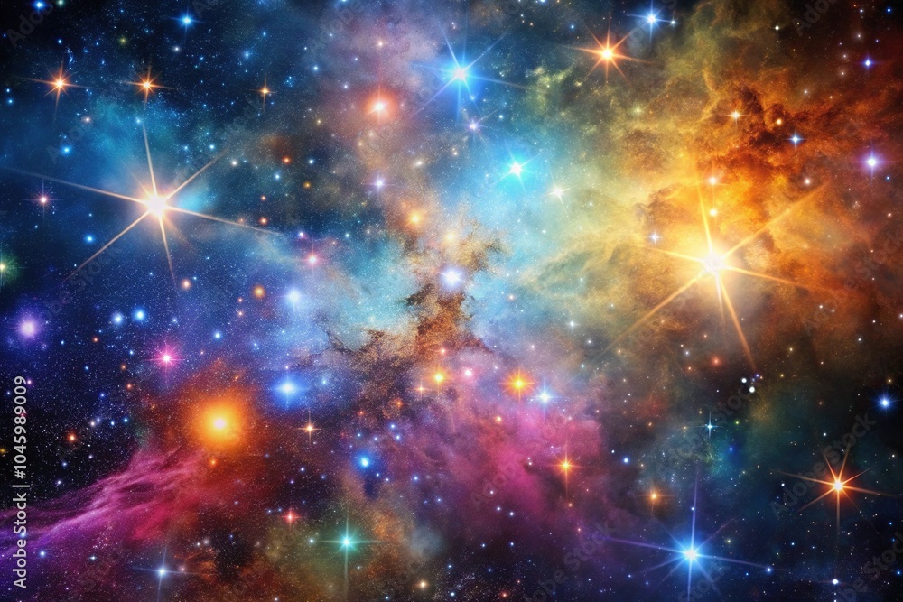 space background with bright stars and colorful nebulae space background with bright stars and colorful nebulae