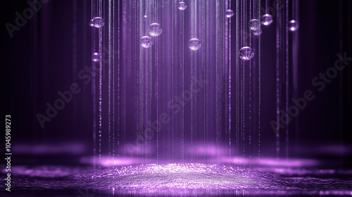 Abstract background with purple rain.