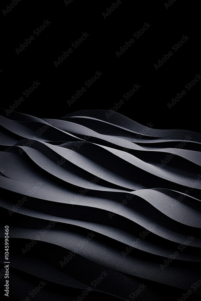 Fototapeta premium abstract wavy texture black background