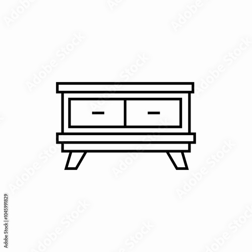 cabinet cupboard icon sign vector