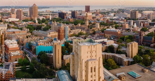 Historic buildings of Yale University campus, New Haven, Connecticut, United States. photo