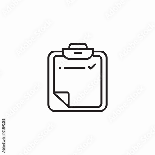 clipboard tick icon sign vector