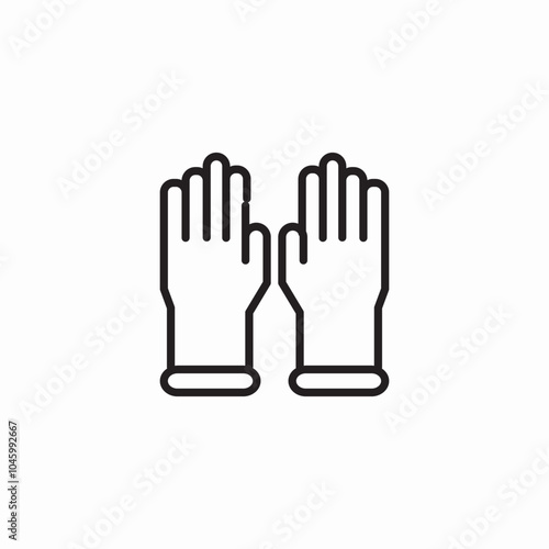 garden gloves icon sign vector