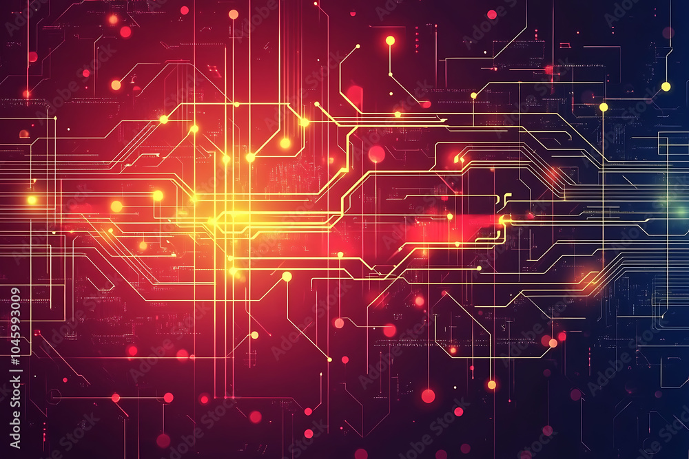 A futuristic circuit board design in festive New Year colors, featuring intricate digital technology elements, glowing lights, and advanced geometric patterns for a modern tech aesthetic.
A futuristic circuit board design in festive New Year colors, featuring intricate digital technology elements, glowing lights, and advanced geometric patterns for a modern tech aesthetic.