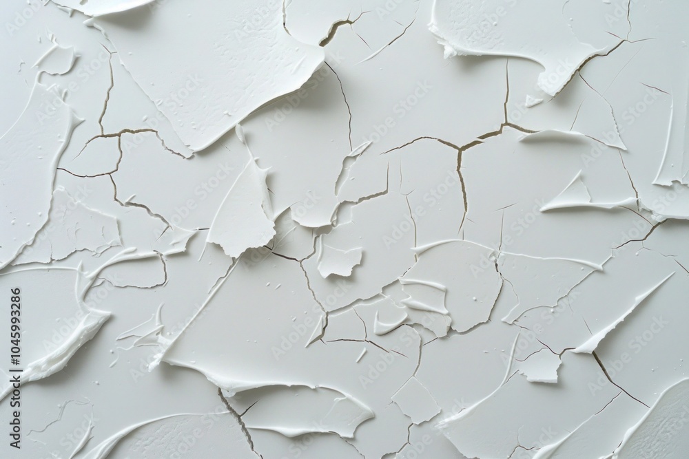 Fototapeta premium DIY Mess: White Putty Spread on Fiberboard Background