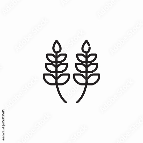 millet barley icon sign vector