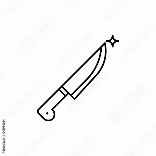 sharp knife icon sign vector