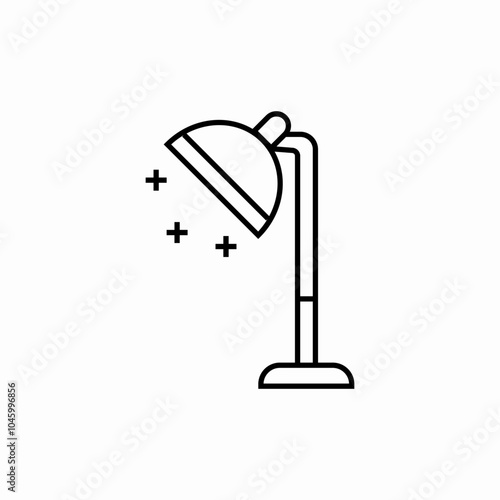 stand lamp icon sign vector