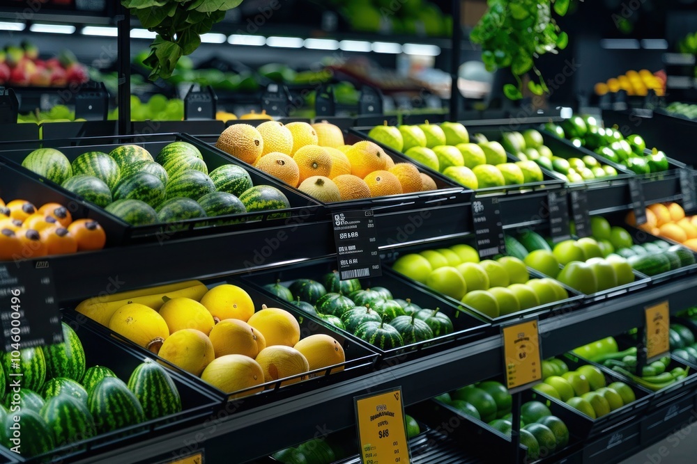 Assorted Melons for Sale at Local Grocery Store Assorted Melons for Sale at Local Grocery Store