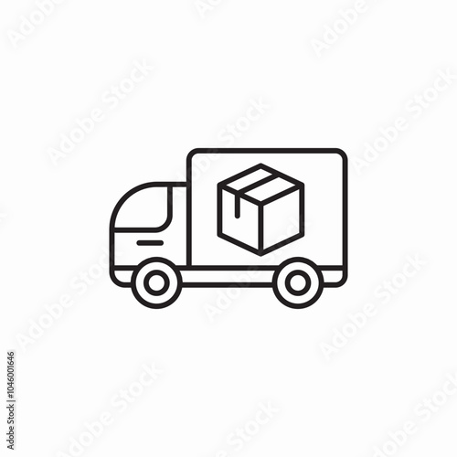 delivery lorry icon sign vector