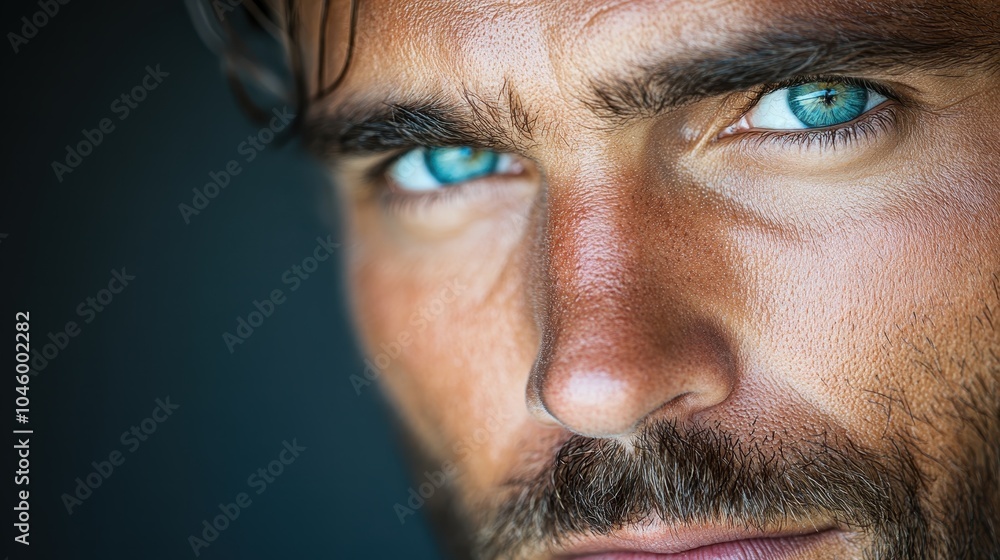An engaging close-up portrait of a man with striking blue eyes, capturing a thoughtful gaze that conveys depth and introspection within modern photography. An engaging close-up portrait of a man with striking blue eyes, capturing a thoughtful gaze that conveys depth and introspection within modern photography.