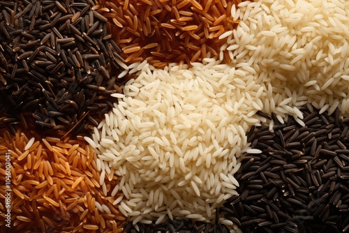 Background texture of organic and mixed rice photo