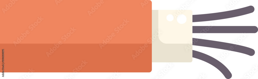 Fototapeta premium Electric cable is connecting, showing copper wires connection