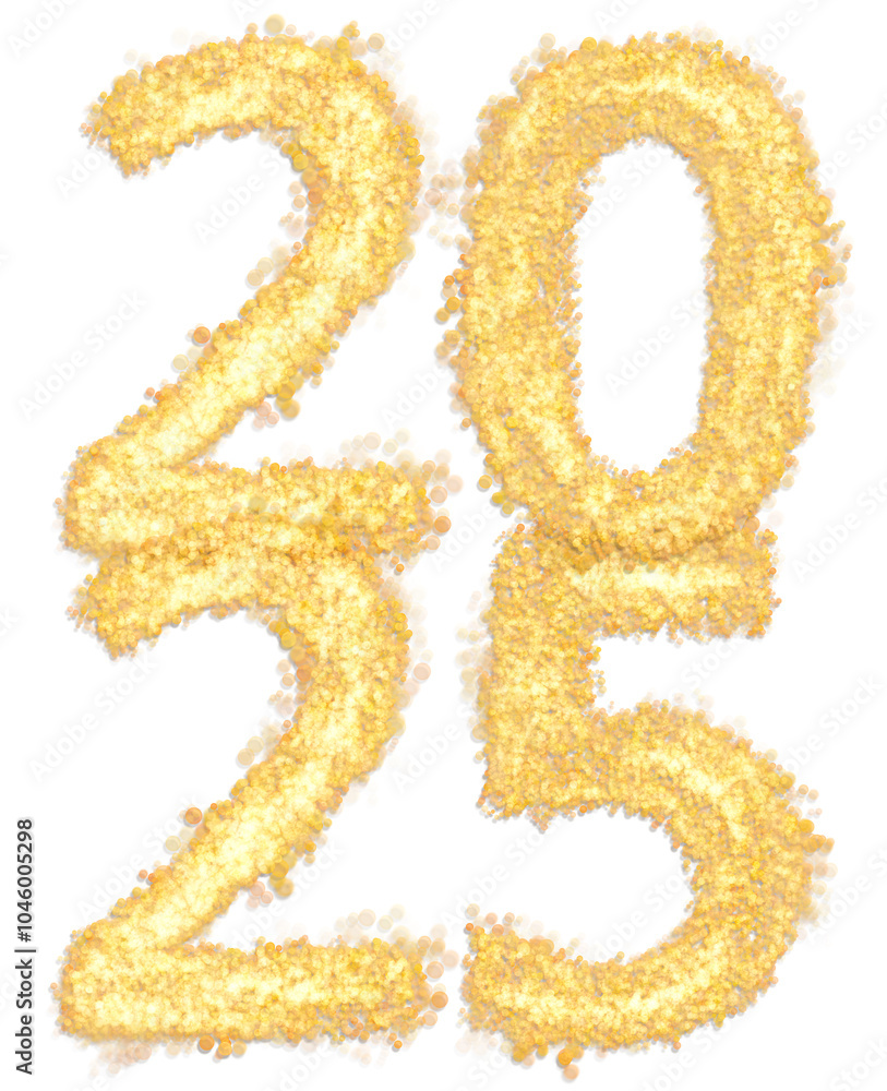 Celebration number 2025 of sparkles