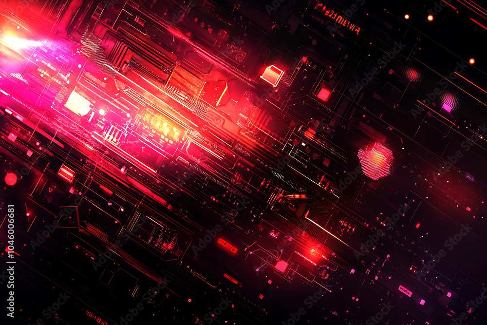 A futuristic circuit board design in festive New Year colors, featuring intricate digital technology elements, glowing lights, and advanced geometric patterns for a modern tech aesthetic.
A futuristic circuit board design in festive New Year colors, featuring intricate digital technology elements, glowing lights, and advanced geometric patterns for a modern tech aesthetic.