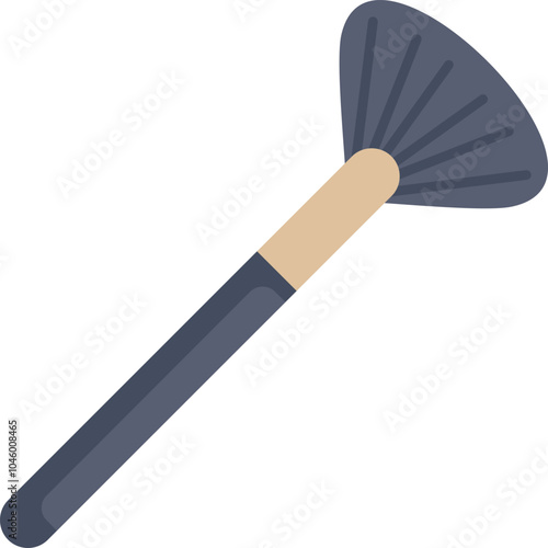 Makeup brush with soft bristles for blending and contouring, creating a flawless makeup look