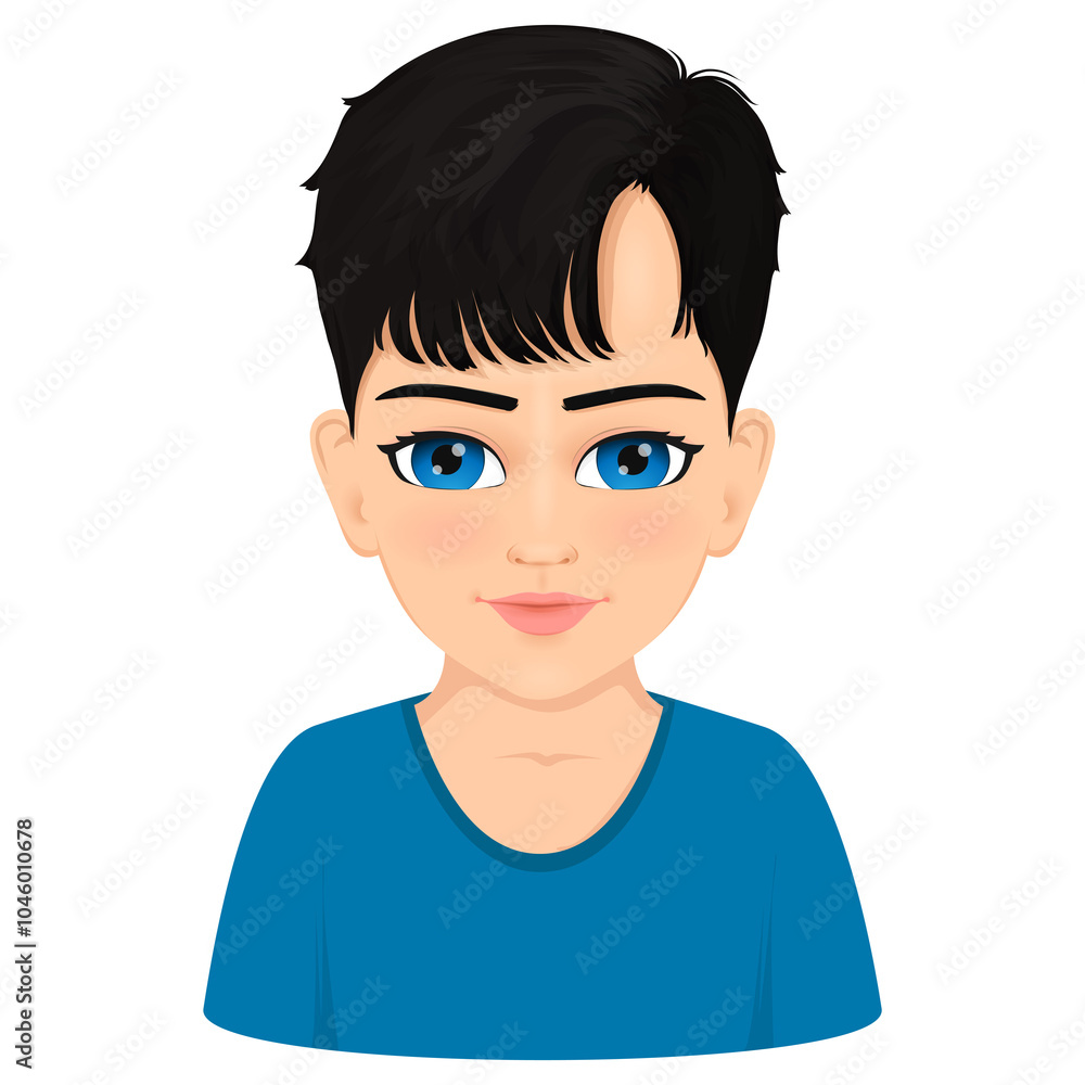 Portrait of a girl with her hair tied to the sides Portrait of a girl with her hair tied to the sides