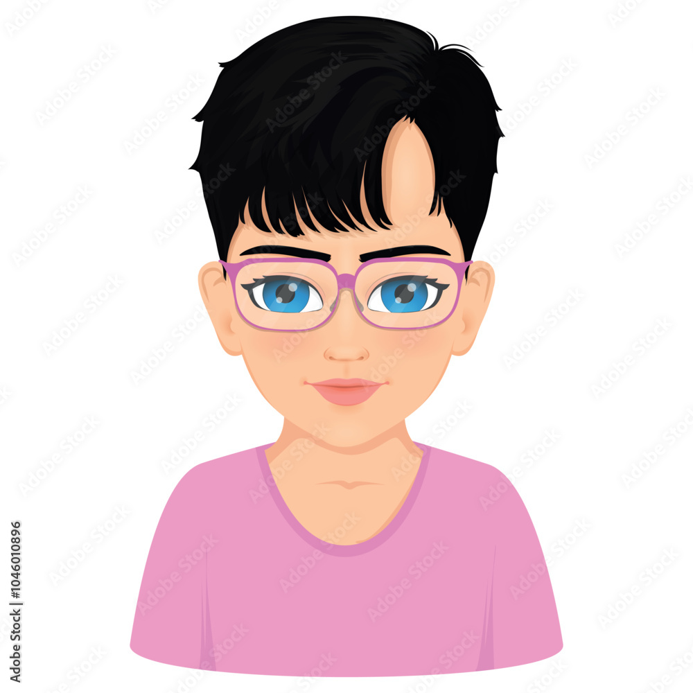 Portrait of a girl with her hair tied to the sides Portrait of a girl with her hair tied to the sides