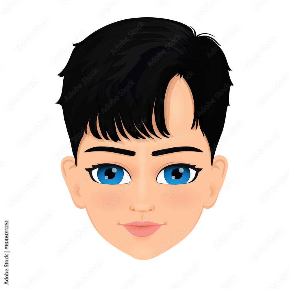 Portrait of a girl with her hair tied to the sides Portrait of a girl with her hair tied to the sides