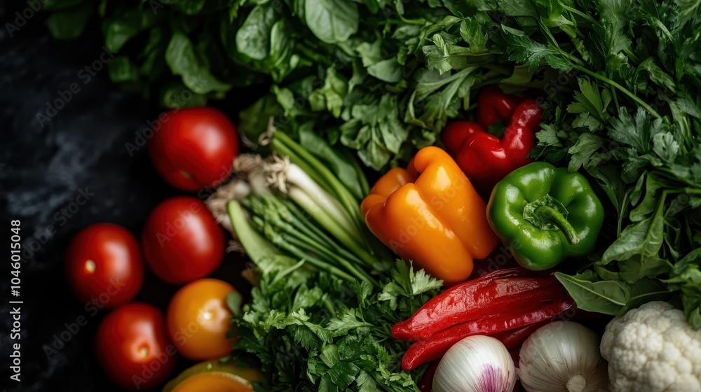 An eye-catching array of vibrant fresh vegetables, exhibiting various textures and colors, creating an intricate natural tapestry of garden bounty. An eye-catching array of vibrant fresh vegetables, exhibiting various textures and colors, creating an intricate natural tapestry of garden bounty.