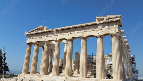 view of greek parthenon