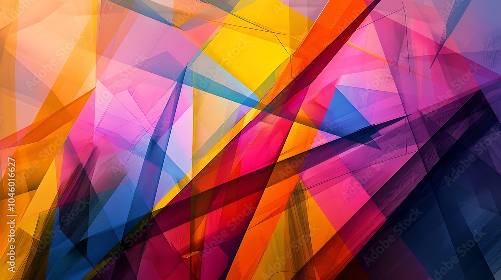 A Sleek Geometric Aesthetic in a Futuristic Cityscape A Sleek Geometric Aesthetic in a Futuristic Cityscape