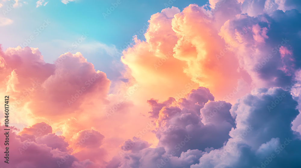 Colourful clouds on a blue sky sunset Colourful clouds on a blue sky sunset