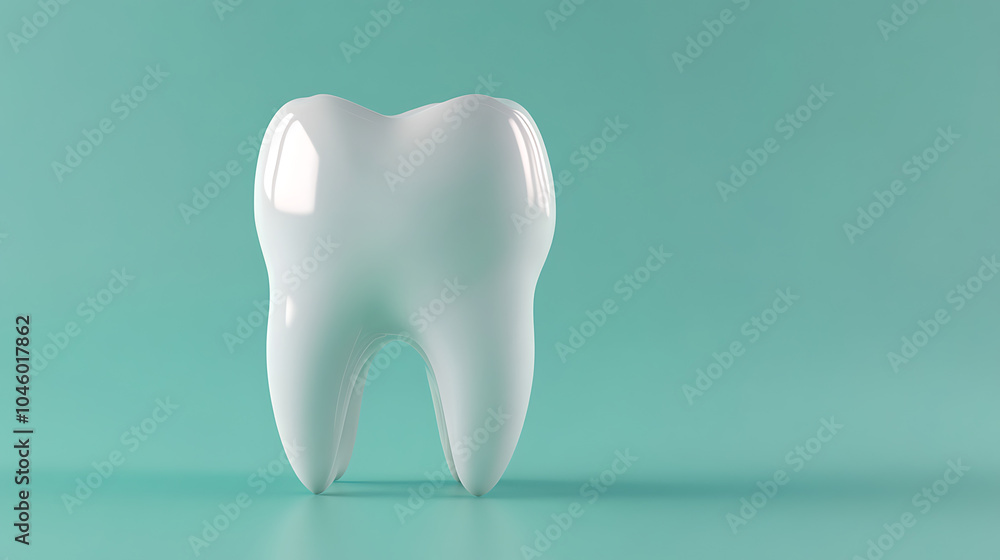 3d tooth isolated on light blue background 3d tooth isolated on light blue background