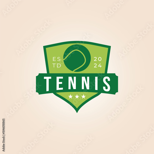 tennis ball for sport tournament logo vector illustration design