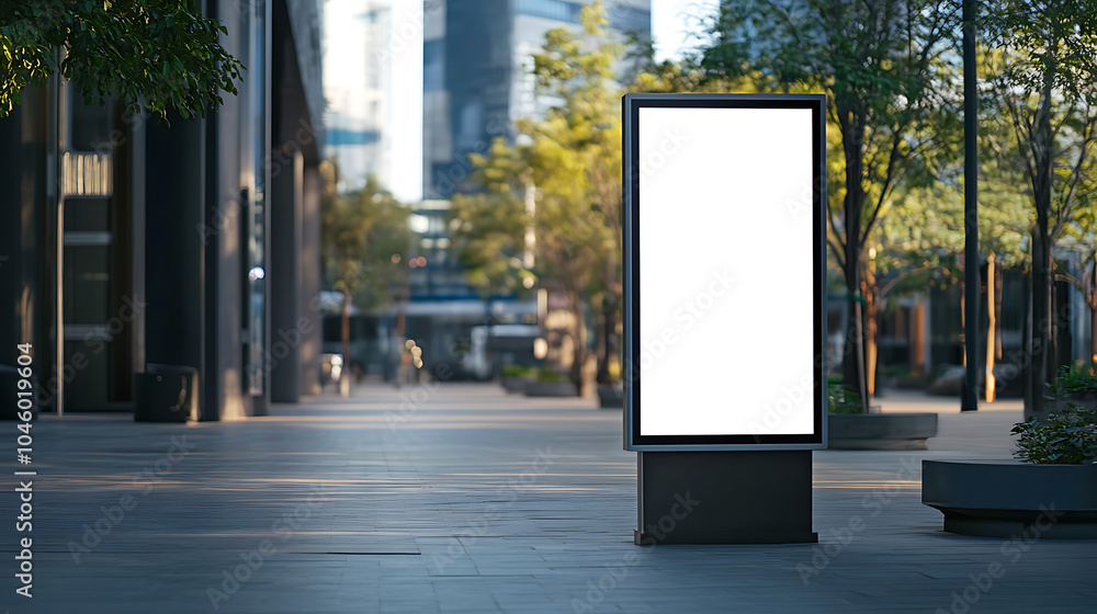 Blank digital signage screen in a public place ideal for customization Blank digital signage screen in a public place ideal for customization